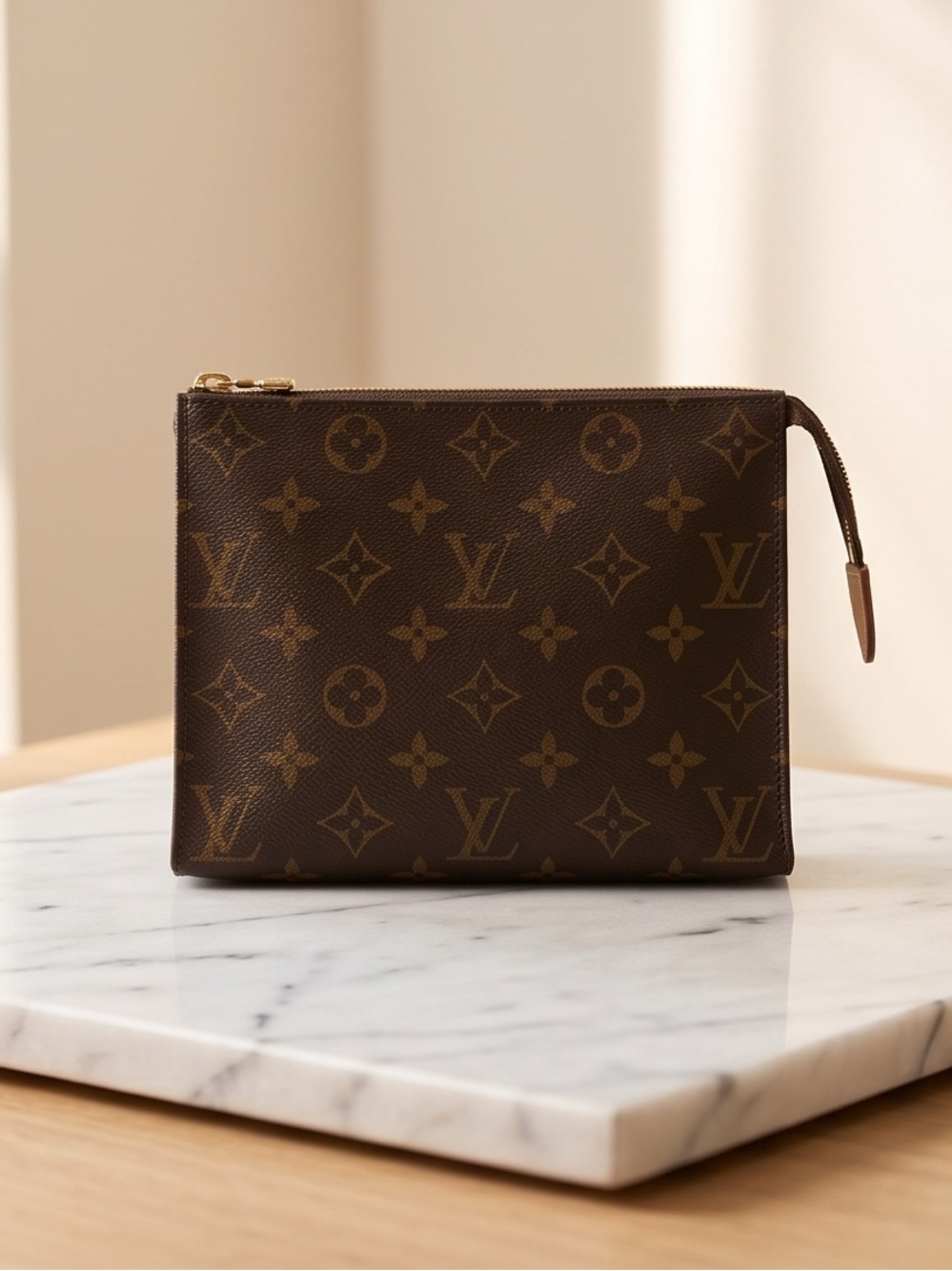 ✨Louis Vuitton Brown Monogram Toiletry Pouch ✨ - Picture 1 of 11